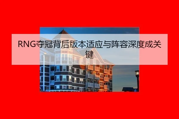 RNG夺冠背后版本适应与阵容深度成关键